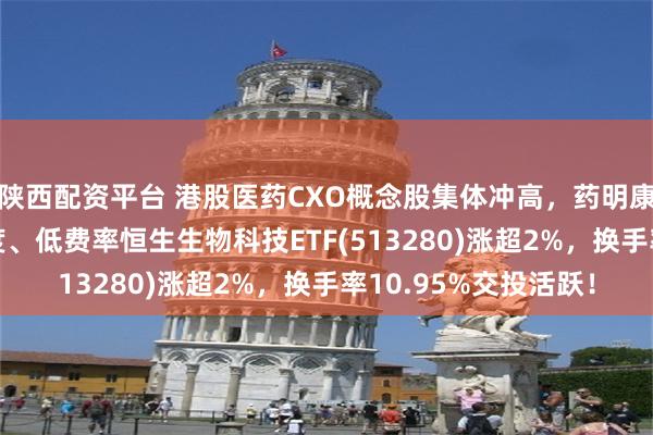 陕西配资平台 港股医药CXO概念股集体冲高，药明康德大涨10%，高纯度、低费率恒生生物科技ETF(513280)涨超2%，换手率10.95%交投活跃！