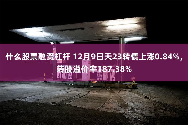 什么股票融资杠杆 12月9日天23转债上涨0.84%，转股溢价率187.38%