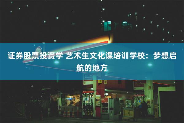 证券股票投资学 艺术生文化课培训学校：梦想启航的地方