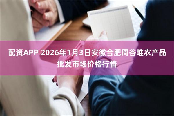 配资APP 2026年1月3日安徽合肥周谷堆农产品批发市场价格行情